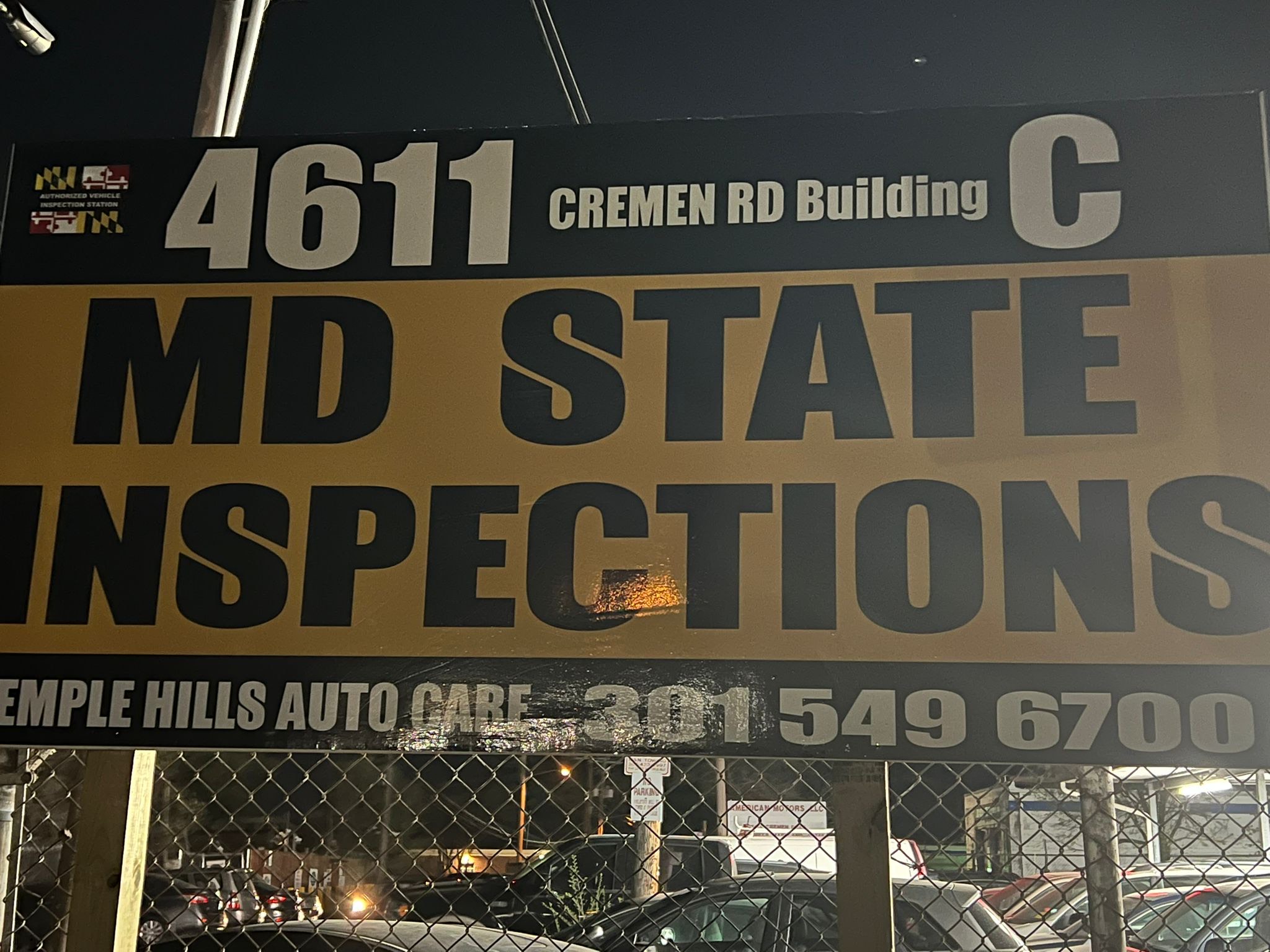 MD State Inspections Sign